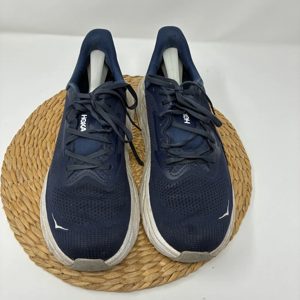 Hoka Arahi 7 Navy Blue Men Size 10 2E Wide Cushion Running‎ Shoes Gym Sneakers